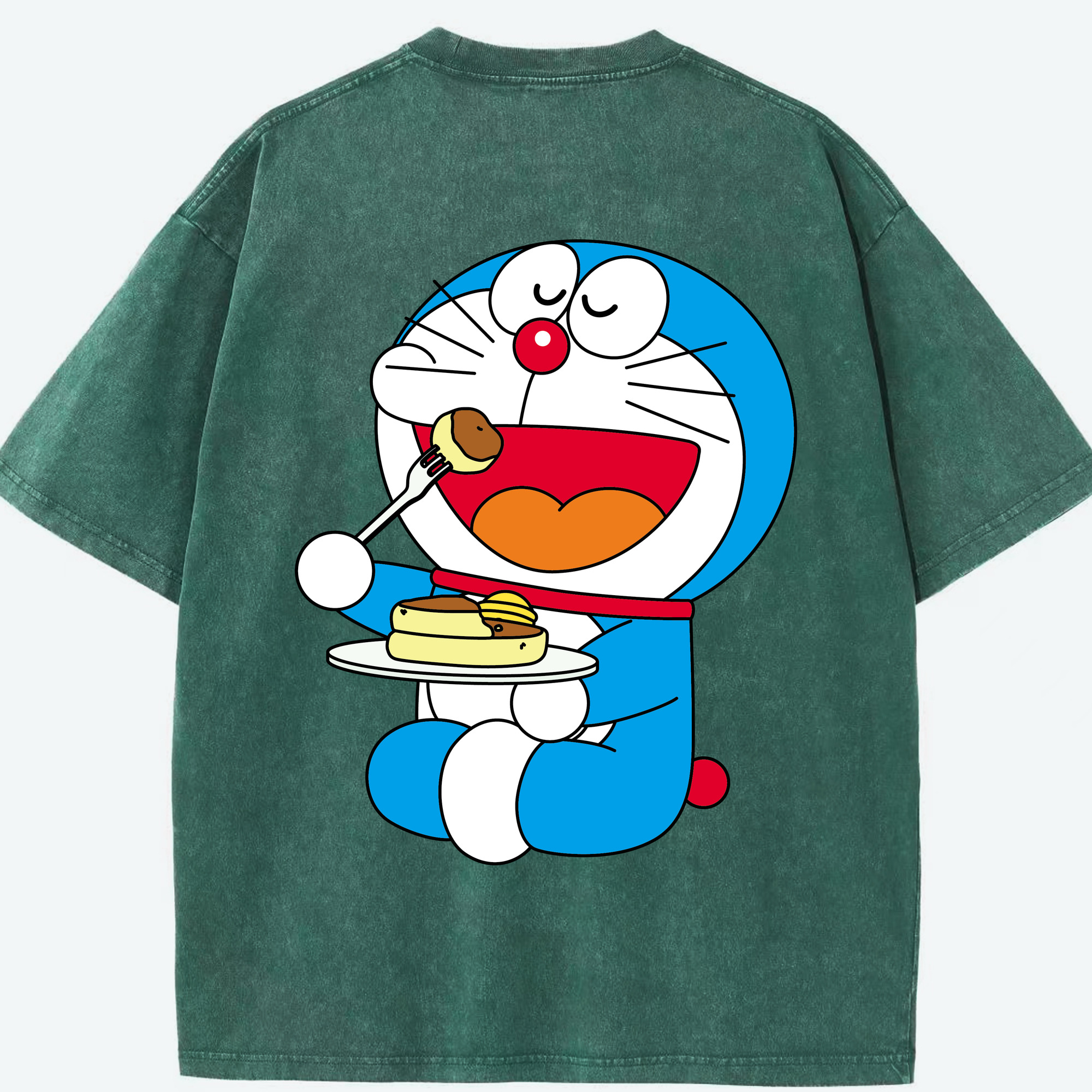 （画像用） ドラえもん Doraemon 綿100% ヴィンテージ風 半袖Tシャツ（背面プリント）